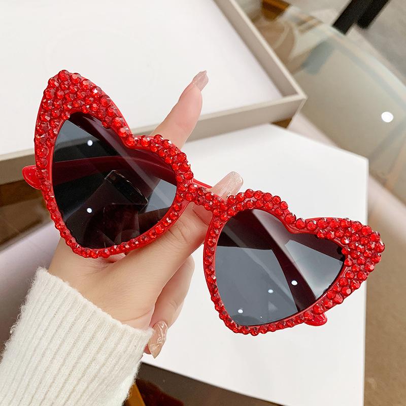 Heart Sunglasses  Frame Sunglasses Eyewear Uv400 Luxury Sunglasses For Women Fashionable Women Party