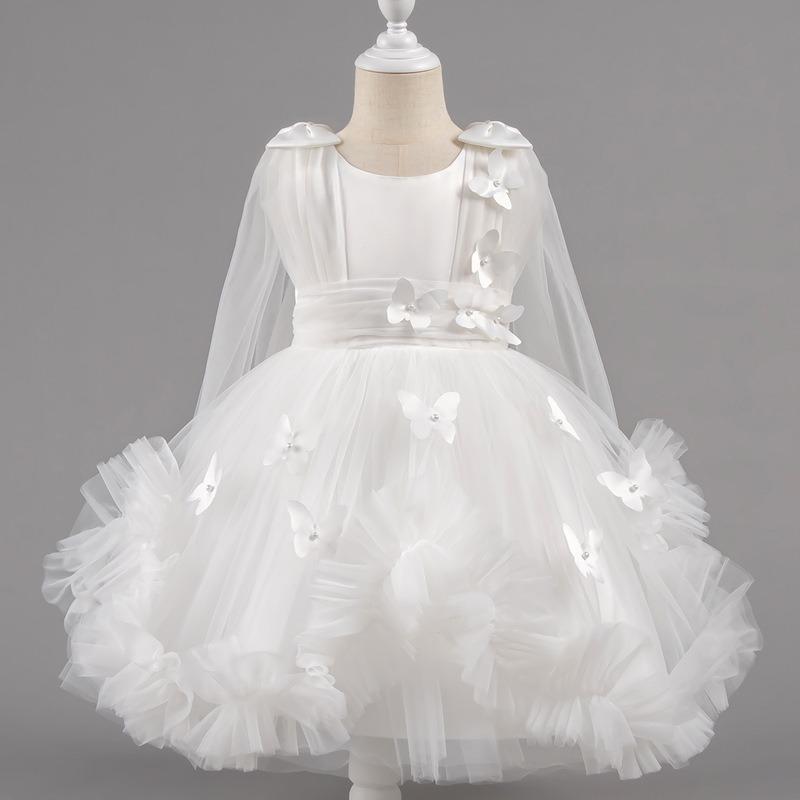 Little Girls Puffy Tulle Princess Dress For Birthday Wedding Stage Performance