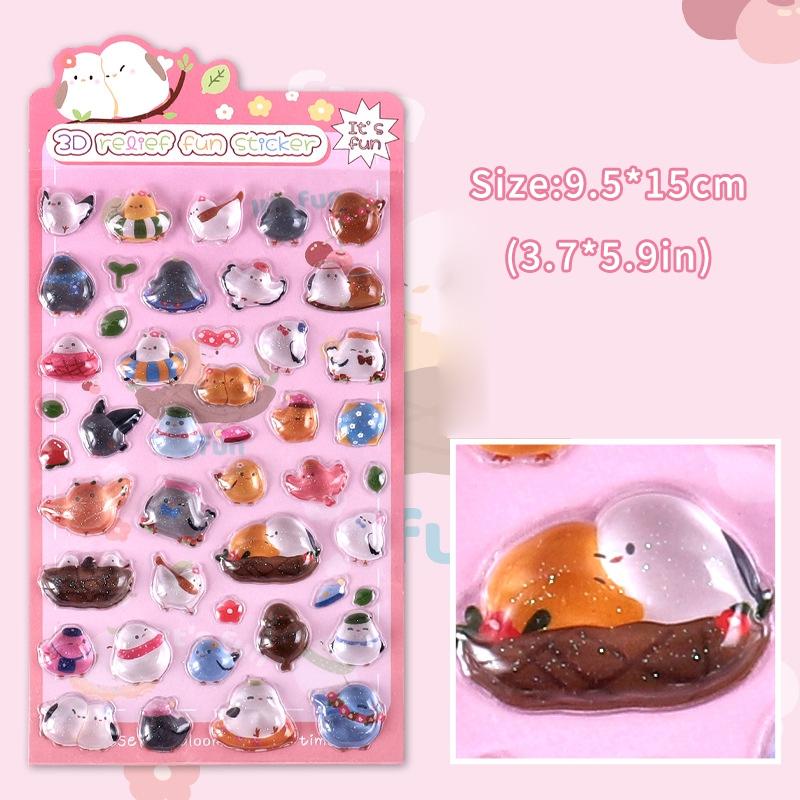 3D Cute Bonbon Drop Seal Sticker Kawaii 3D Relief Stickers Phonecase Laptop Scrapbook Stitch Sticker Party Favors Kids Gifts