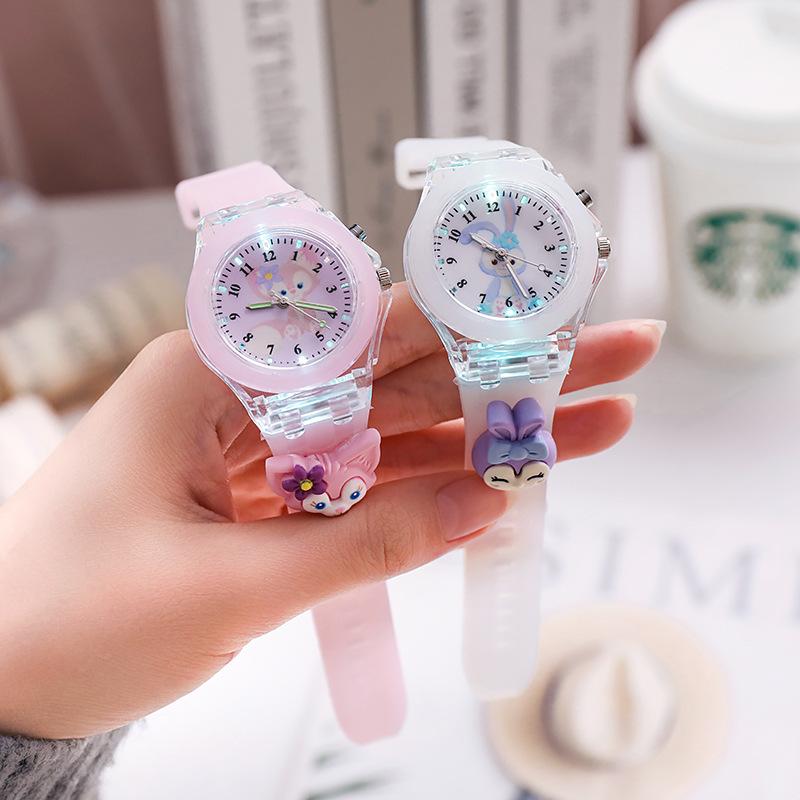 Cartoon Primary School Children'S Watch, Luminous Silicone Electronic Watch Doll Watch