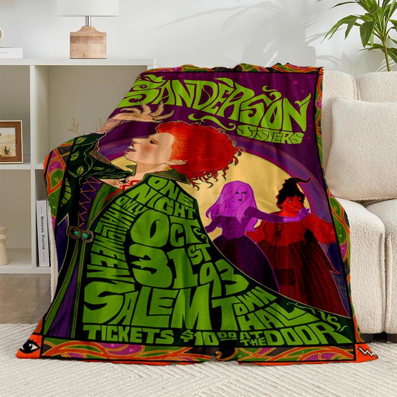 1PC Halloween witches Flannel Blanket Gift, Suitable for Both Men And Women, Soft Ideal for Beds And Sofa, Birthday Or Christmas Gift