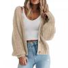Autumn Winter European American Cardigans 2025 New Pine Knitted Jackets Women's European and American Sweaters