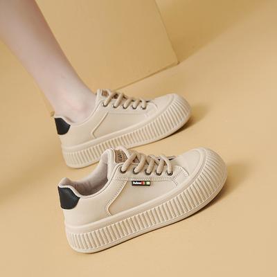 Spring New Ins Big Head Shoes Comfortable and Simple Board Shoes Platform Shoes K