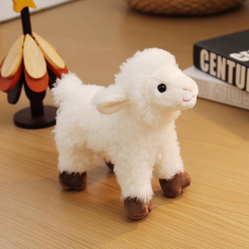 Adorable Little Lamb Plush Toy - Cute Soothing Sheep Figure in Standing or Lying Pose, Perfect Gift for Boys and Girls. 20cm
