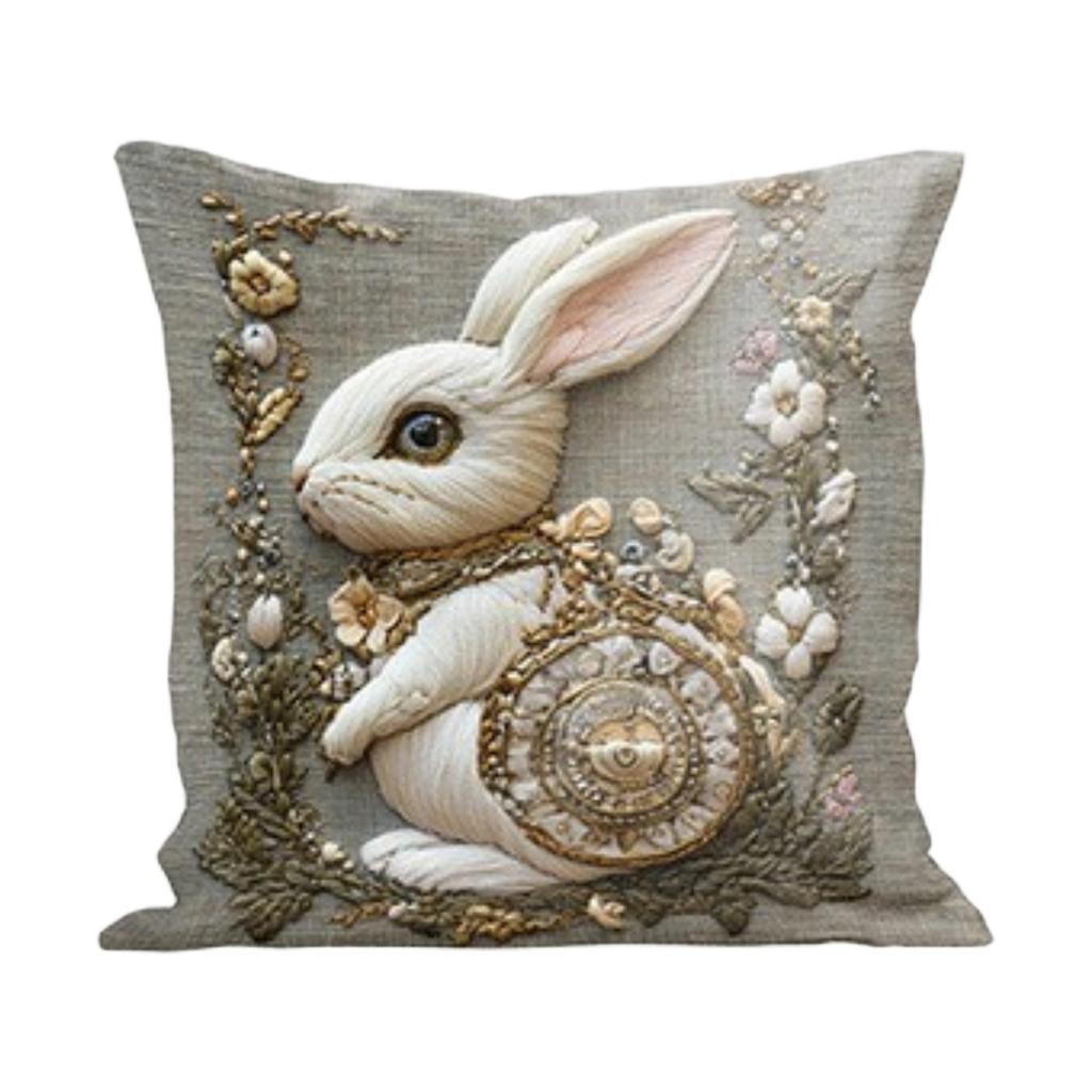 Imitation 3D Rabbits Pillow Cover For Holiday Decoration, Living Room Sofa Cushion, Pillowcase (without Core)