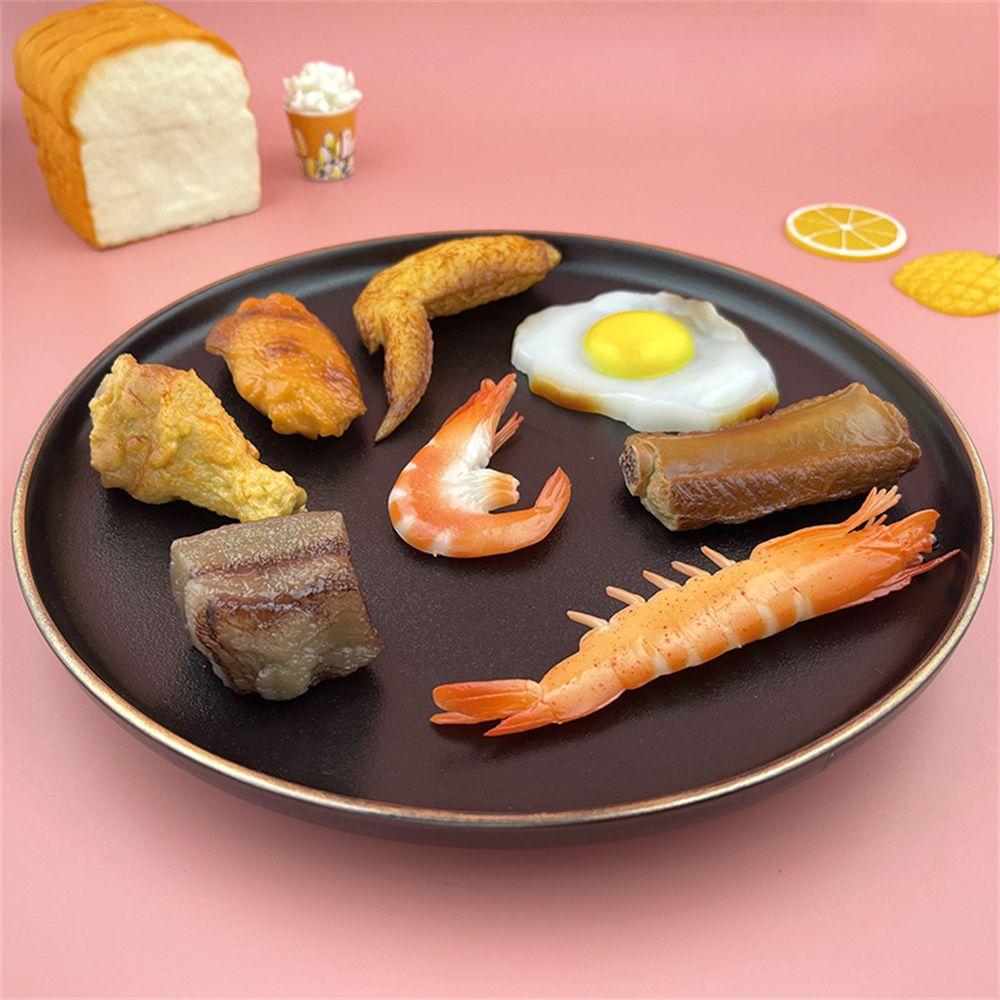 Pendant Food Pendant Key Ring Children's Toy PVC Simulation Imitation Food Keychain Shrimp Keychain
