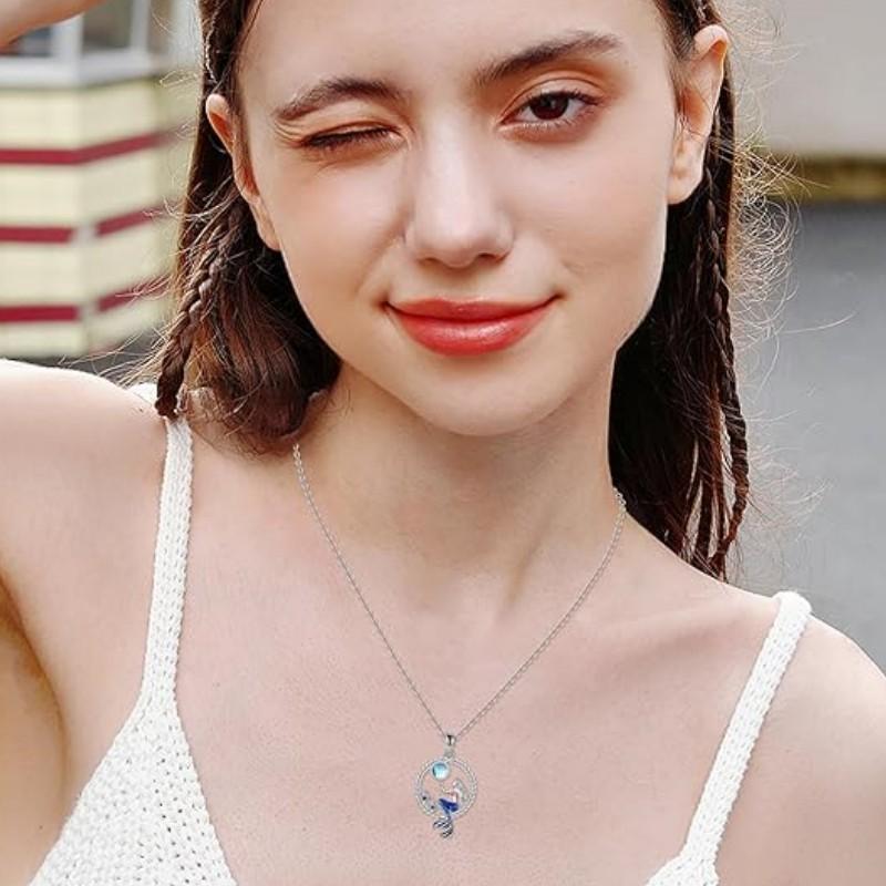 New Fashion Personality Mermaid Necklace Women's Versatile Small Circle Hollow Starfish Pendant