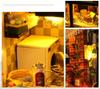 moin moin Кукольный домик Миниатюрный Набор для DIY Масштаб Американский Ретро Винтаж Ретро Антикварный Стиль Кукольный домик со Светодиодной Подсветкой и Акриловым Чехлом [Английский]