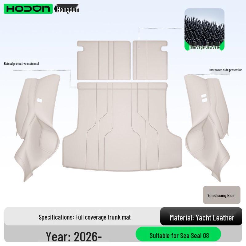 Full Coverage Trunk Mat for BYD Seal 08 - Tail Box Interior Accessory for EV/DMI Models