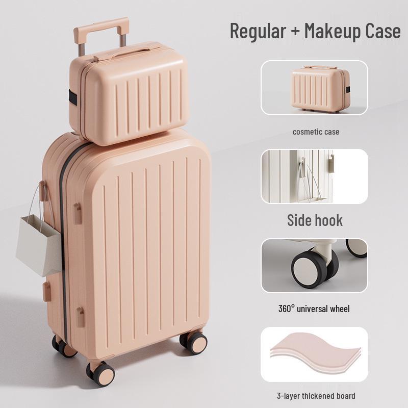 Valise trolley de haute valeur: Valise de voyage grande capacité avec fermeture éclair double couche pour hommes et femmes étudiants