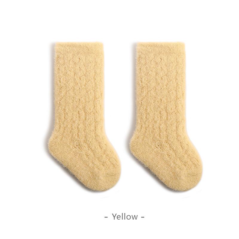 Autumn Winter Baby Socks Fleece Thickened Newborn Children Socks Warm Mid-Tube Kids Socks For Boys And Girls
