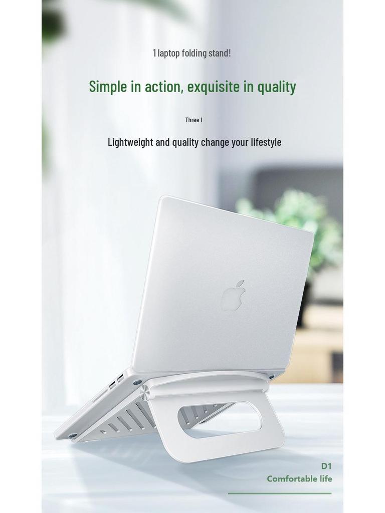 Foldable Portable Laptop & Tablet Stand – Adjustable Desktop Riser & Vertical Support Bracket