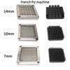 Fries Machine Accessories Chips Cutter Parts Stainless Steel +3 Blades Size, French Fry Potato Chips Cutters French Fry Cutter,