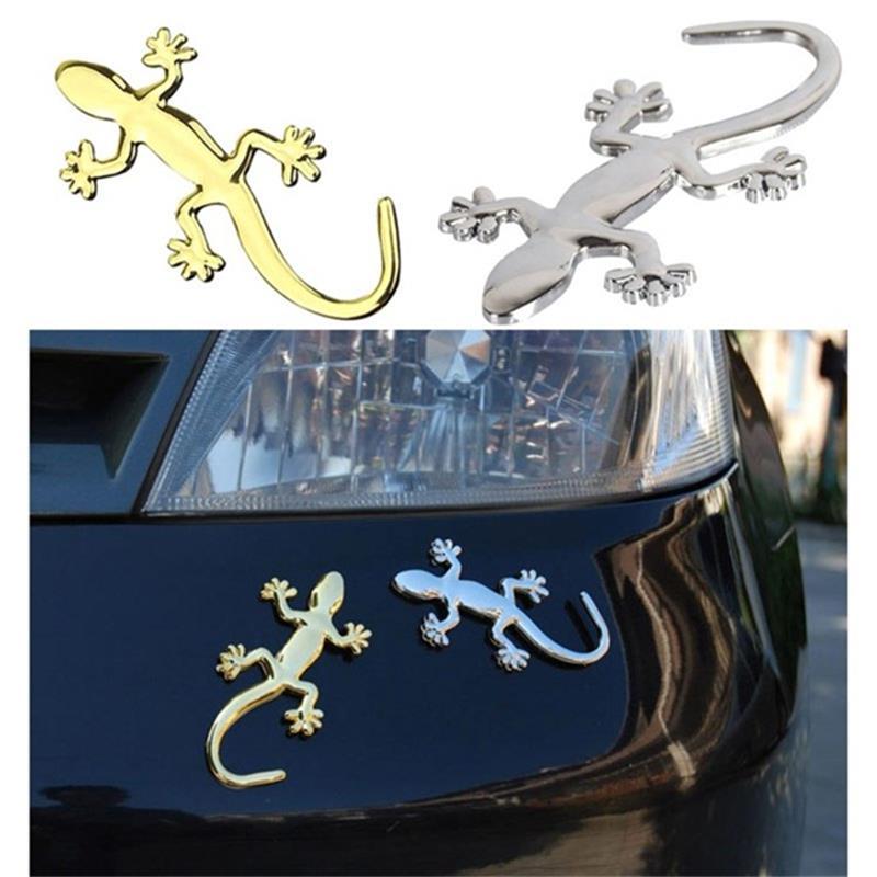 Car Sticker Gecko Lizard Decal 3D Plastic Auto Motorcycle Truck Logo Sticker Badge Emblem Decor Wall Car-Styling Accessories
