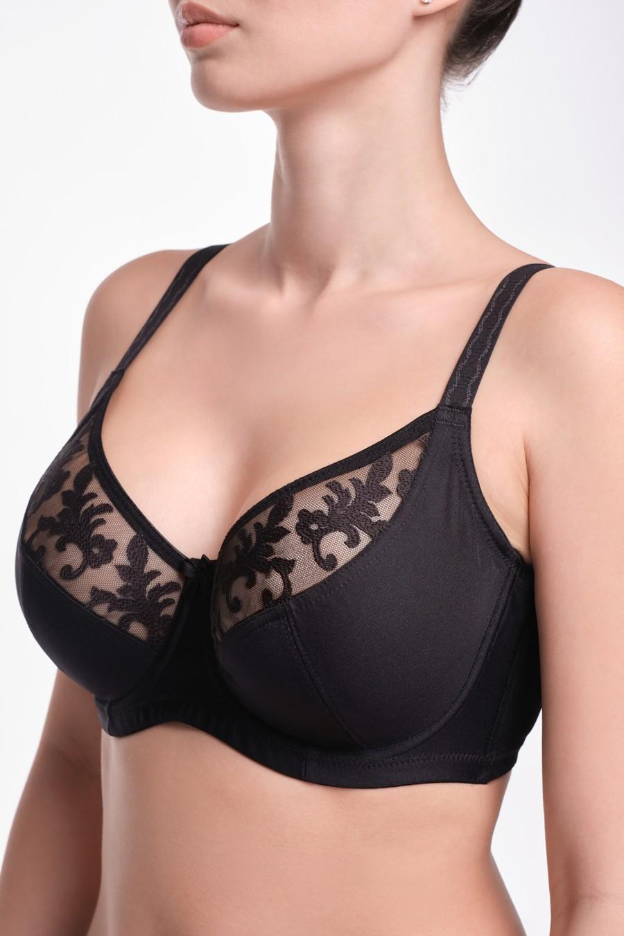 

Бюстгальтер з м якою чашкою Effetto (82287) 75E прозорий колір чорний