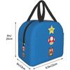 Asamike Lunch Bag, Insulated Lunch Bag, Cute Super Mario Design, Stylish Large Capacity Lunch Box, Insulated Lunch Bag with Pockets, Food Storage, Ins