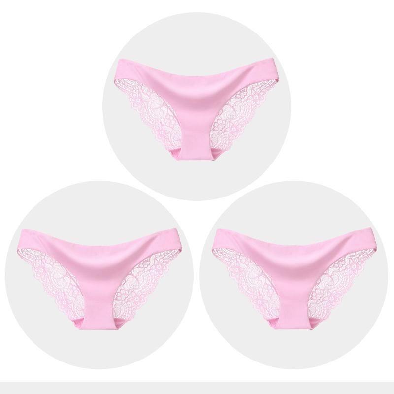 Women's Seamless Underwear Leopard Intimate Women Sexy Lace Black Floral Panties Seamless Panty 3 Pcs/set