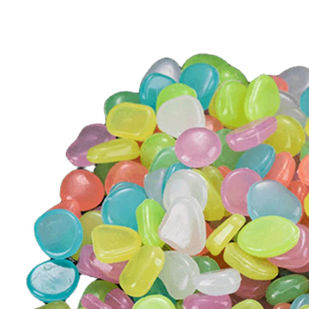 100Pcs Glow in The Dark Rocks Multifunction Glow In The Dark Pebbles Glowing Stones Rocks Pebbles for Outdoor Landscaping