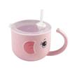 Nordic Style Wheat-Straw Straw Cup Children Silicone Sippy Leakproof Drinking Cups Cartoon Infant Handle Durable To Fall Cuping