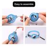 Yousheng Pet Collar Reflective Adjustable Strap with Little Bell Cat Pattern Button Safety Nylon Pet Dog Collar for Airtag Tracker