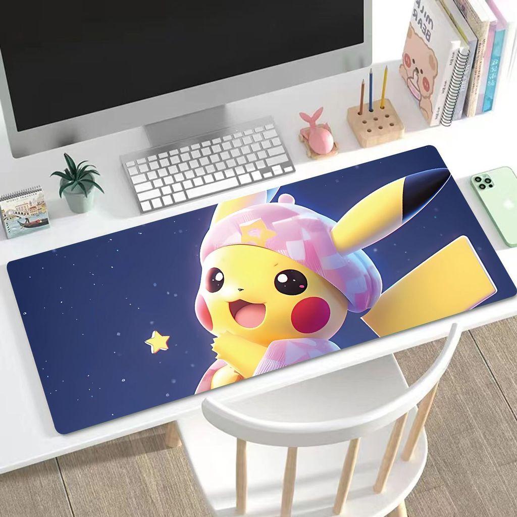 Pikachu Cute Mouse Pad HD Printing Large Seaming Waterproof Mouse Pad Antislip Gaming Mouse Pad