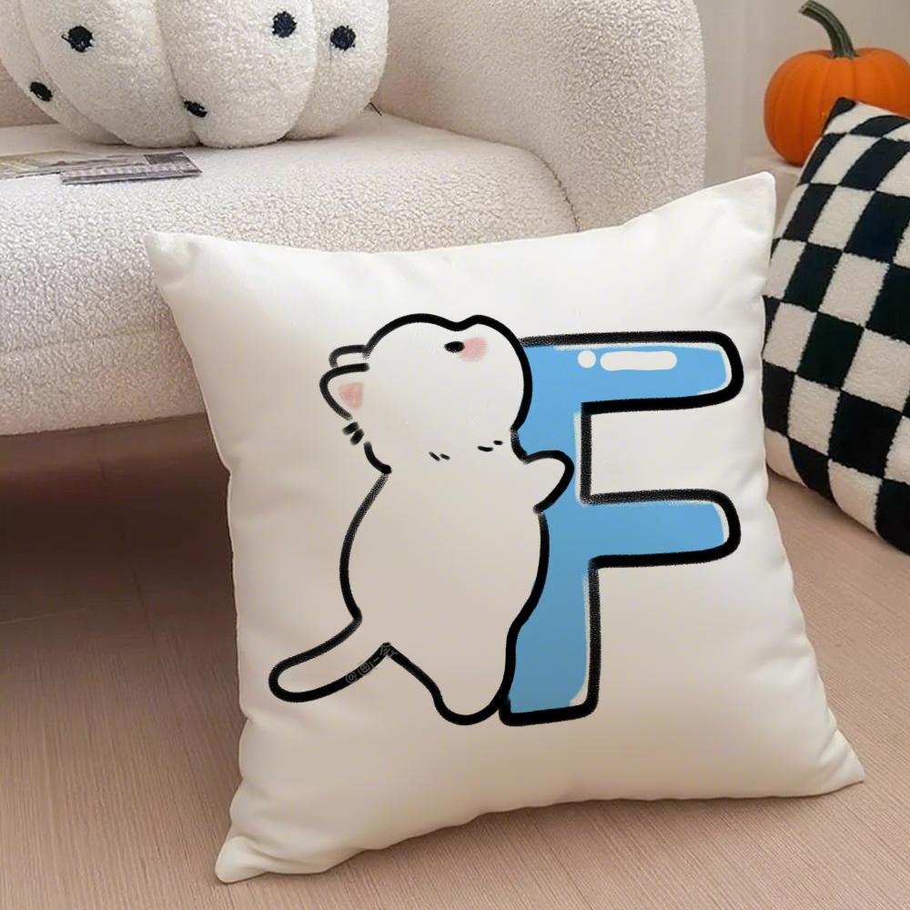 Süßer Custom Art Katze Personalisierter Kissenbezug Überwurf Kissenbezug Verdeckter Knopf Strapazierfähiges Polyester Stuhlkissen
