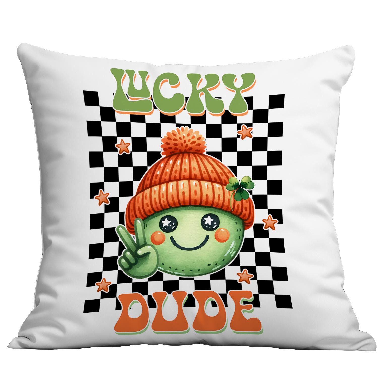 

St. Patrick S Ireland Festival Lucky Grass Pillow Cover Home Cushion Pillow Cover Premium Durable Quality Useful 45 * 45Cm