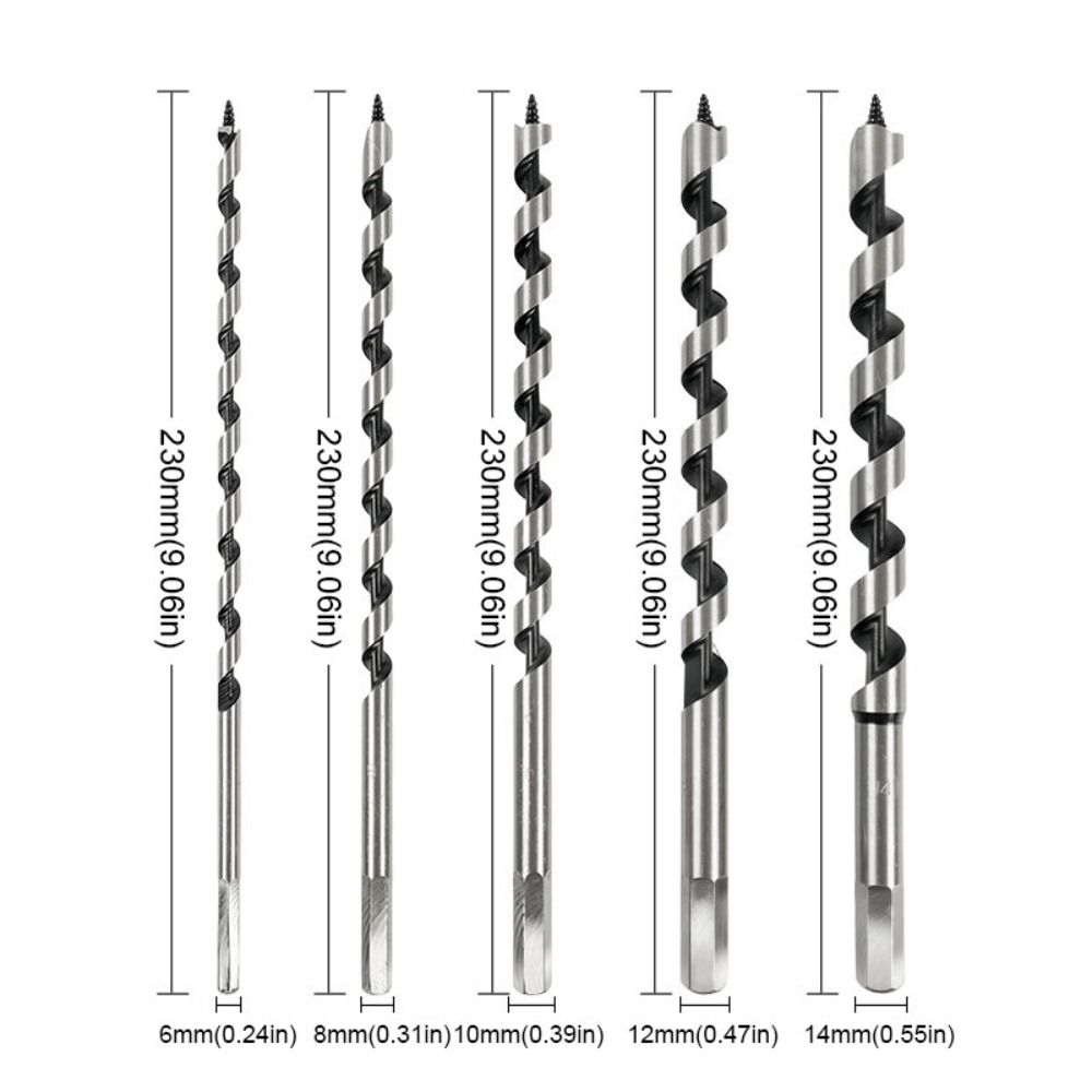 5pcs Hexagonal Handle Woodworking Roller Drill High Hardness Reaming Tool Center Drill  Carpenter