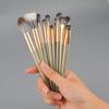 New 15 eye makeup brush set Soft fiber hair Fine eyeshadow brush Beauty tool batch