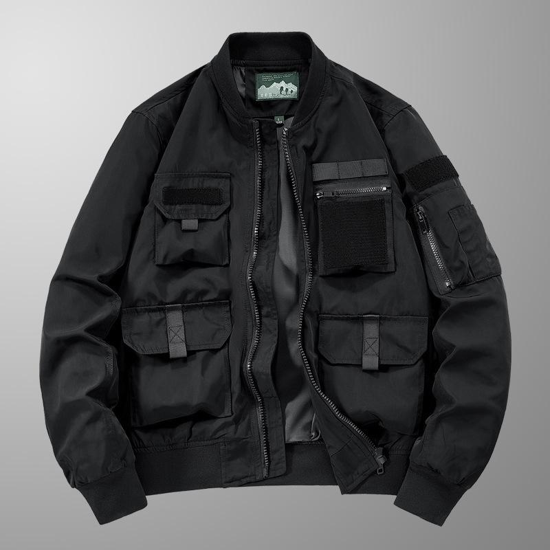 Men's Young Pilot Jacket Men's Baseball Jersey Functional Multi-pocket Jacket European and American Three-proof Jacket Tooling