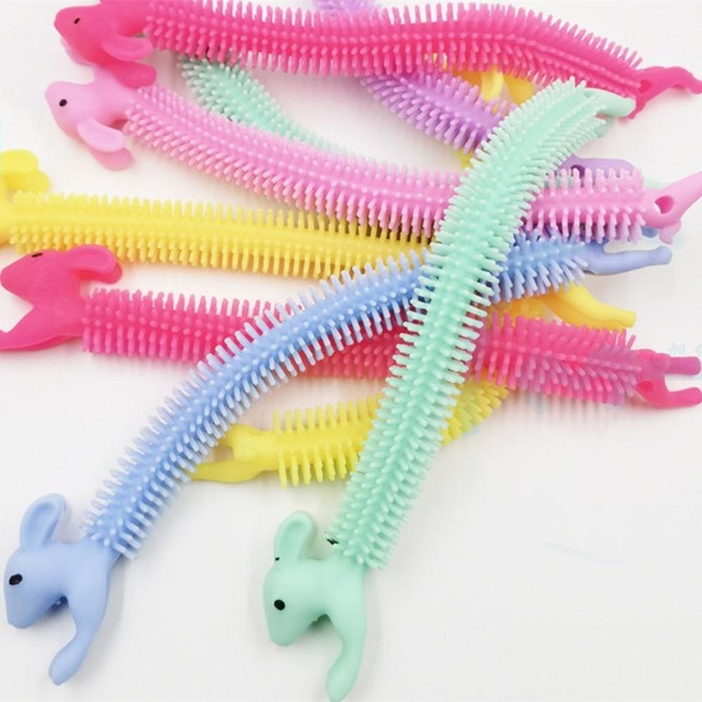 5PCS Worm Noodle Stretch String TPR Rope Anti Stress Toys String Fidget Autism Vent Toys Decompression Toy