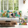 Toucans Leopards Zebras Pillowcase Printed Polyester 40/45/50Cm Throw Pillowcover Decorative Sofa Cushion Pillowslip Home Decor