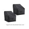 2Pcs Chair Covers Black Sturdy Gifts for Outdoor Furniture Oxford Cloth Heavy Duty Patio Furniture Cover Lounge Deep Seat Cover