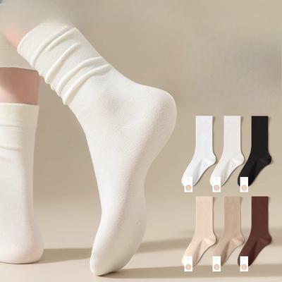 Damen Sommer Dünne Reine Baumwolle Nahtlose Halbmond Röhren Socken