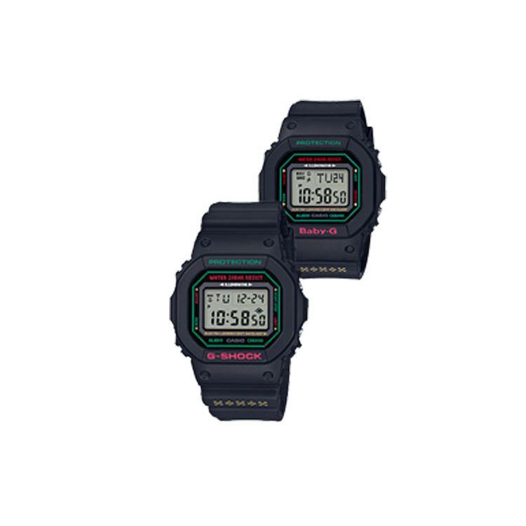 Casio G-Shock & Baby-G Series 200M Waterproof Quartz Movement Resin Strap Watch Unisex watches Black LOV-19B-1P