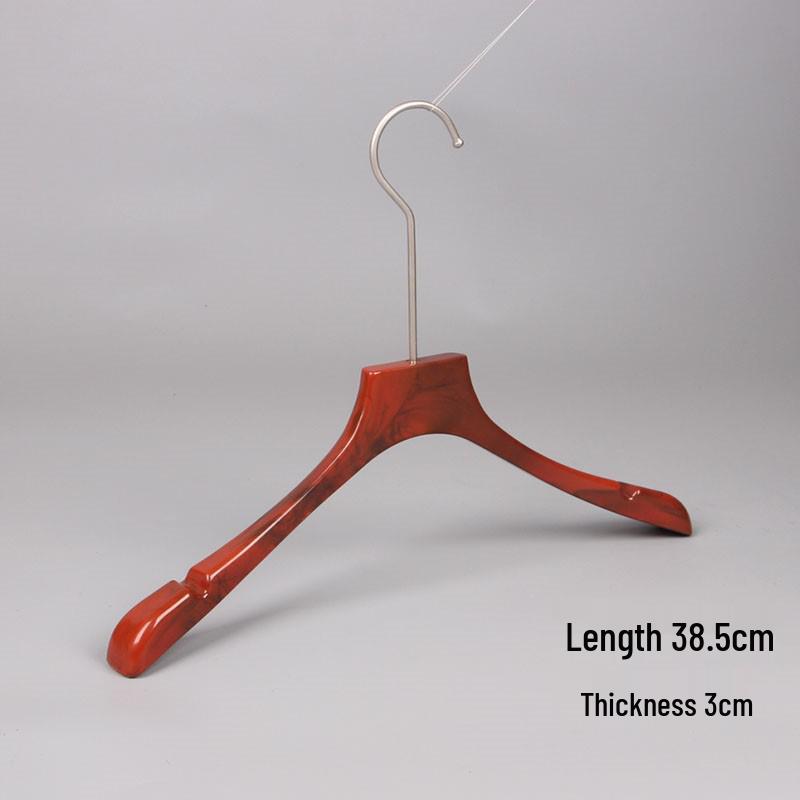 Stylish Non-Slip Imitation Jade Hangers: Wood Grain Finish for Men's & Women's High-End Clothing