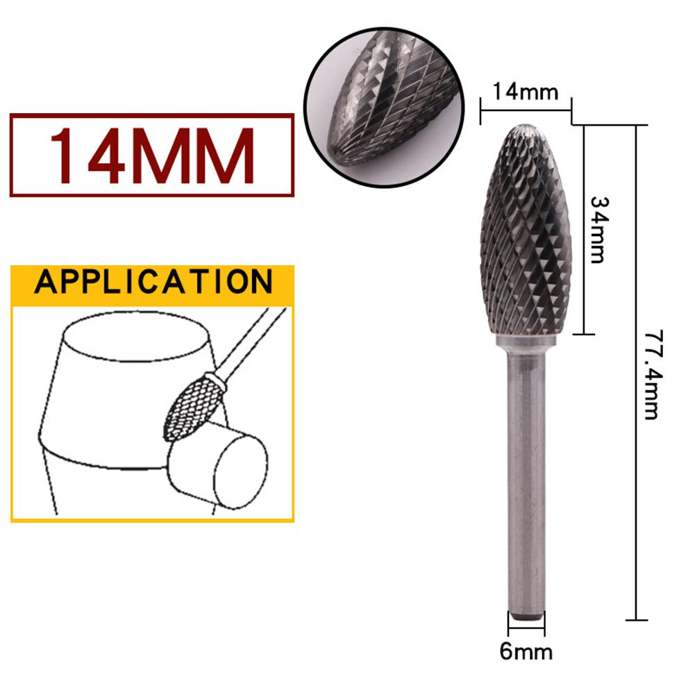 Double Slot File 12mm Rotary File High-Speed Cutter Long Lifespan Tool Safe Operation Design Metal Fabrication