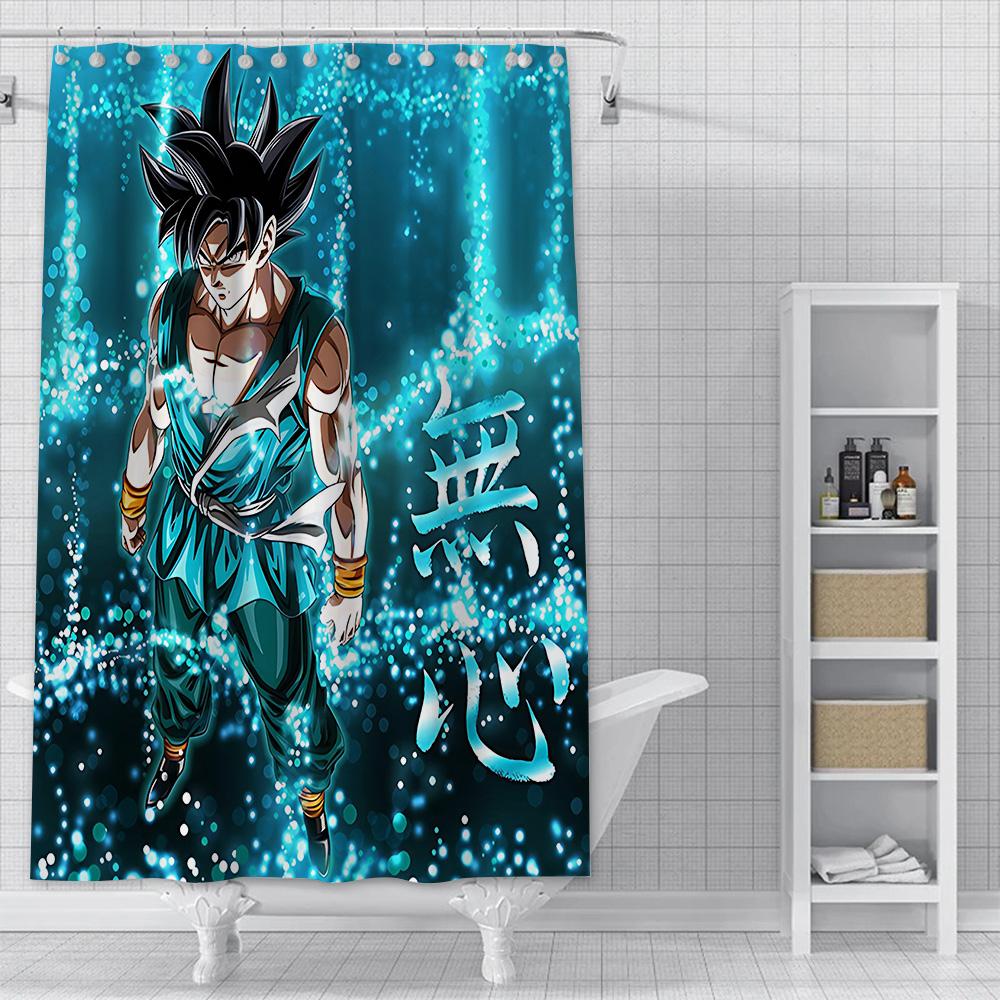 Anime B-balls Shower Curtain Waterproof Polyester Fabric Paint Bath Curtains B-balls Bathroom Decor D-dragons Curtain With Hook