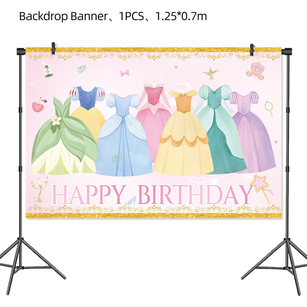 Princess Dress Theme Party Supplies Birthday Decoration Princess Party Decoration Party Arrangement Tableware