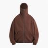 Men's Cross Border New American High Neck Face Protection Hoodie Black Basic Heavy Duty Zipper Cardigan