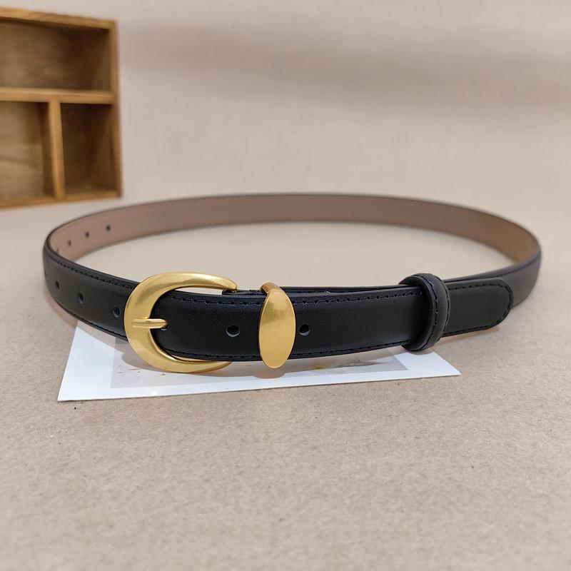 Womens Genuine Leather Belt With Alloy Buckle For Casual And Office Wear