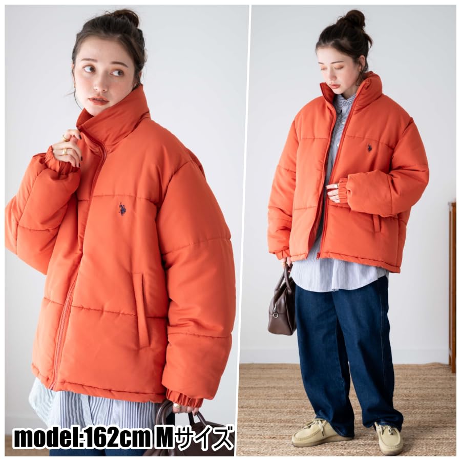 WEGO Down POLO Down Padded Winter Golf Size Dark Orange Men's Eco-Friendly Jacket, Web-Exclusive, Custom-Made, U.S. ASSN., Outerwear, Blouson, Wear,