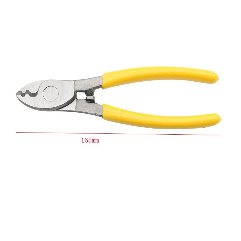 6 Inch Manual Electrician Cable Cutter Tool, Multifunctional Anti Slip Electrician Pliers, Labor-saving Wire Stripping Pliers