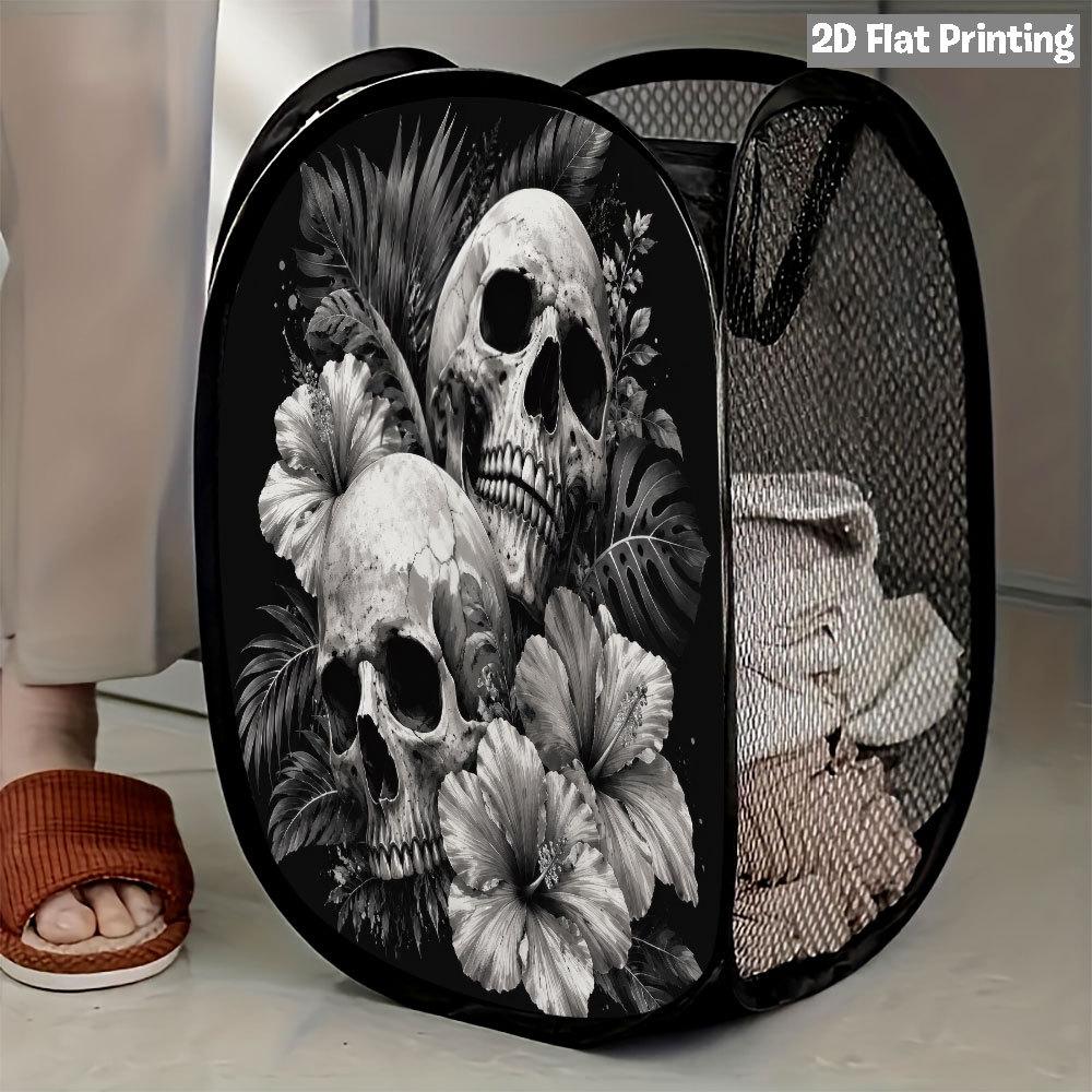 1Pcs Halloween Series 3 Pop-Up Laundry Hamper Expandable Mesh Hamper Basket for Room Bedroom Bathroom Organization Contemporary Storage