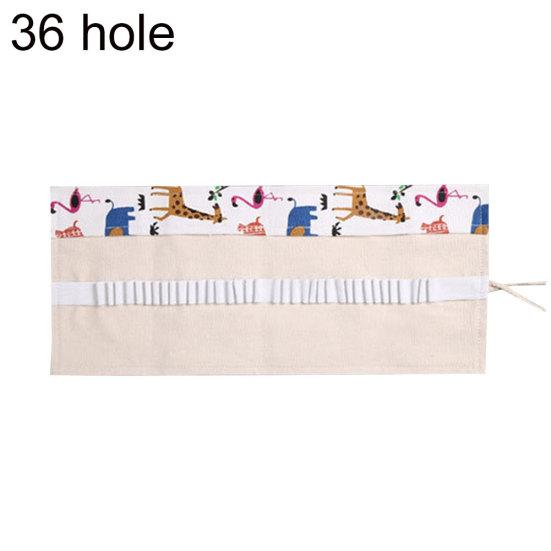 12/24/36 Holes Girl Pen Boy Pen Case Roll Bag Plátno Stacionární