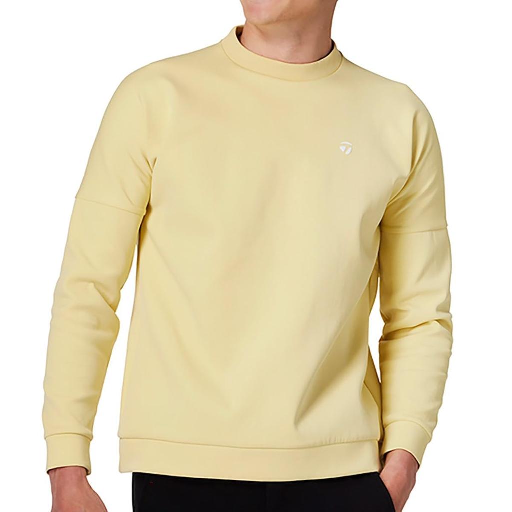 TaylorMade Club TM Sweat Crew, Cream, Size L, Men's, 24FW UN338