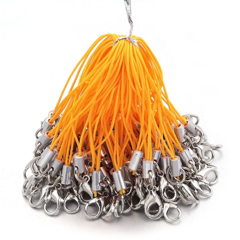 20pcs Hand Wrist Lanyard String Mobile Phone Rope Lobster Clasp Lanyard Diy Handmade Accessories Connector Hook Fastener Making