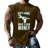 Men Sleeveless Muscle Tank Top Casual Loose Fit Workout Shirt Labor Day Graphic Print Comfortable Lightweight Fabric