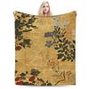 Vintage Poppy Warm Soft Blankets Students Plush Throw Blanket Print Home Decor Flannel Bedspread Sofa Bed Cover