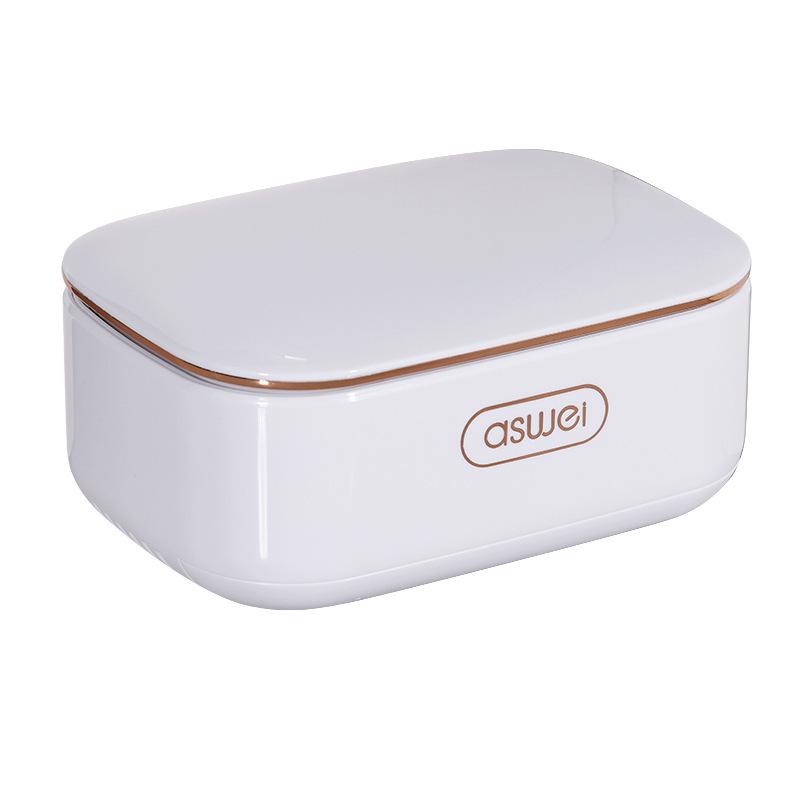 Wall-Mounted Drainable Soap Dish with Lid - No-Punching Bathroom Storage Rack for Home or Travel